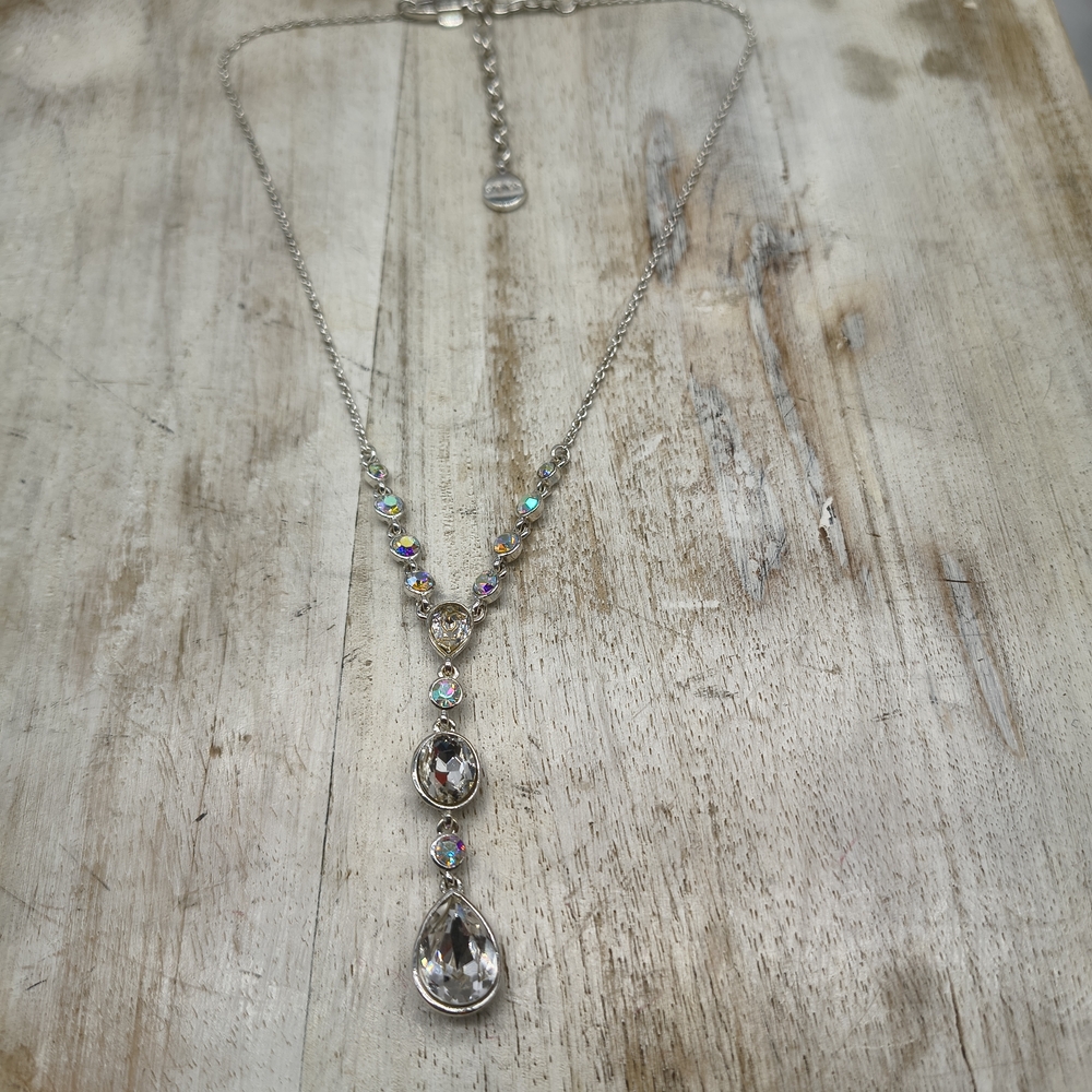 Givenchy Silver-Tone Crystal Necklace